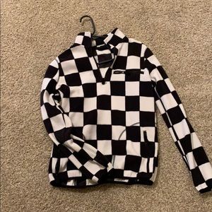 Checkered fleece jacket